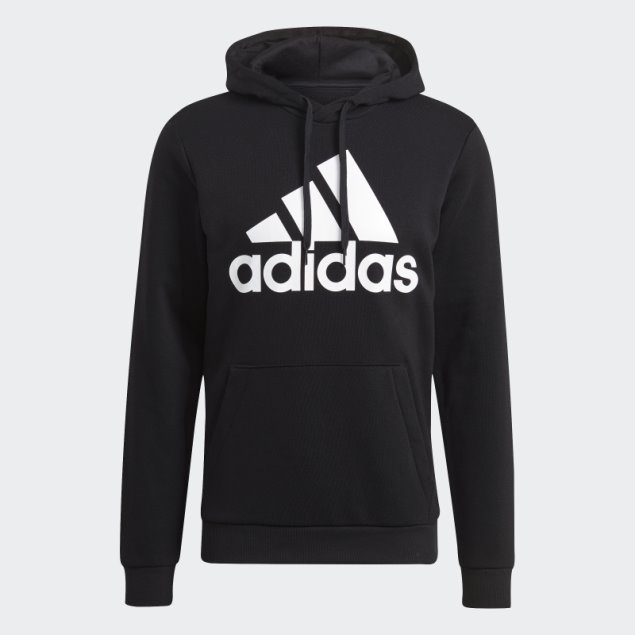 Sudadera Con Capucha Essentials De Forro Polar Con Logo Grande Adidas Negro