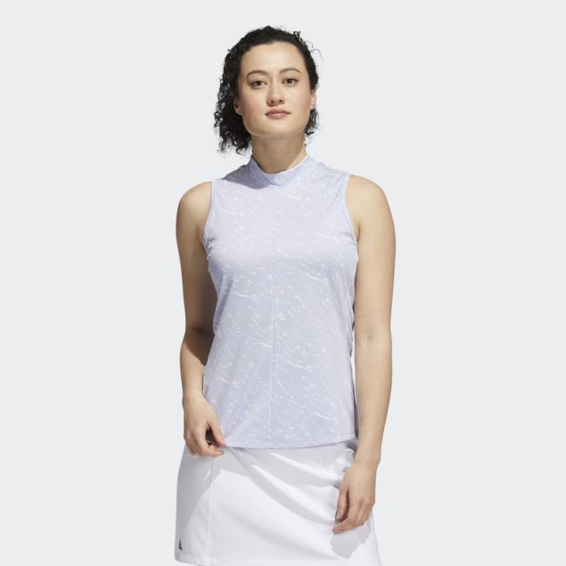 Adidas Polo Violeta Sin Mangas Jacquard Primeblue