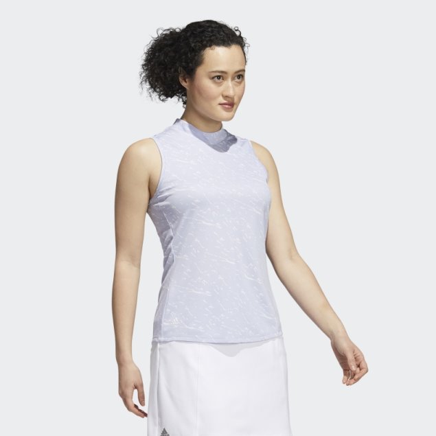 Adidas Polo Violeta Sin Mangas Jacquard Primeblue