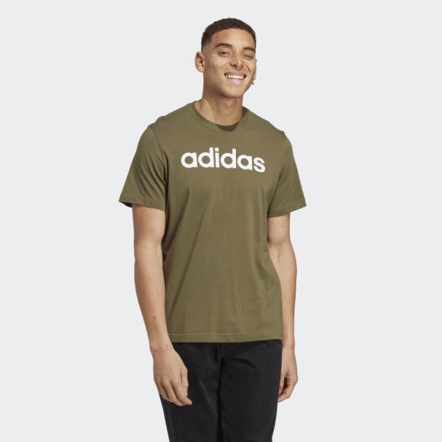 Camiseta Adidas Essentials Single Jersey Linear Con Logo Bordado