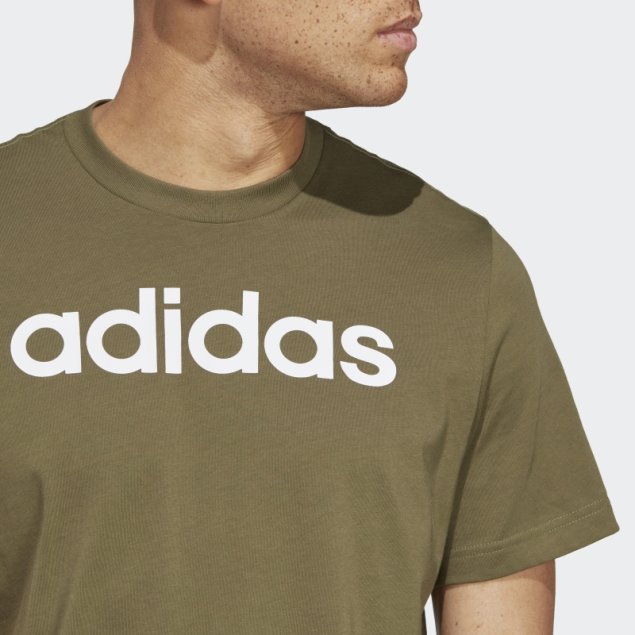 Camiseta Adidas Essentials Single Jersey Linear Con Logo Bordado