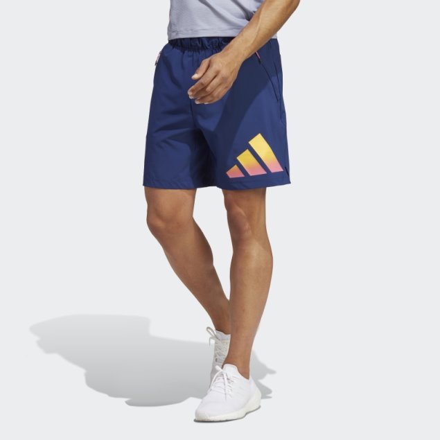 Shorts De Entrenamiento Azul Oscuro Con 3 Rayas De Iconos De Tren De Adidas