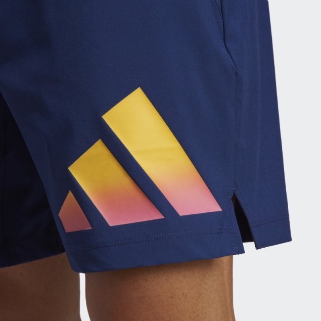 Shorts De Entrenamiento Azul Oscuro Con 3 Rayas De Iconos De Tren De Adidas
