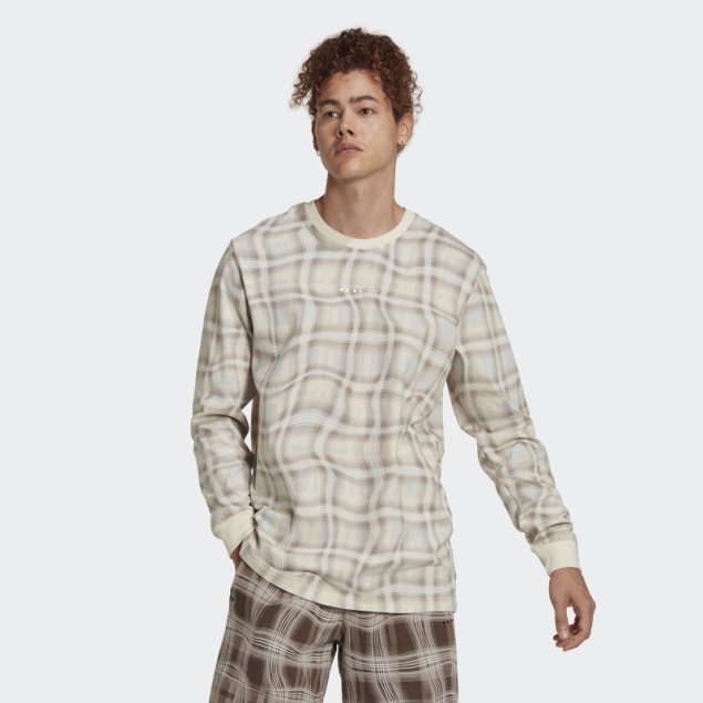 Camiseta Blanca De Manga Larga Con Estampado De Revelación Adidas