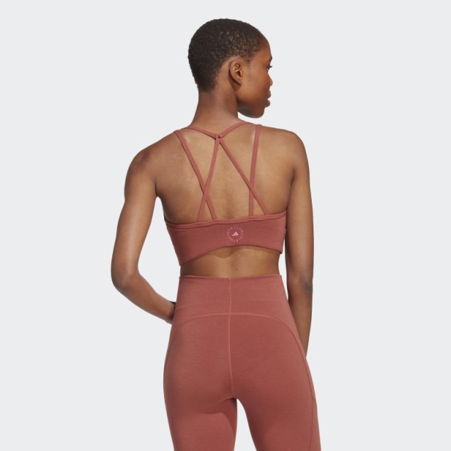 Adidas By Stella Mccartney Sujetador De Sujeción Media Truestrength Sepia Caliente