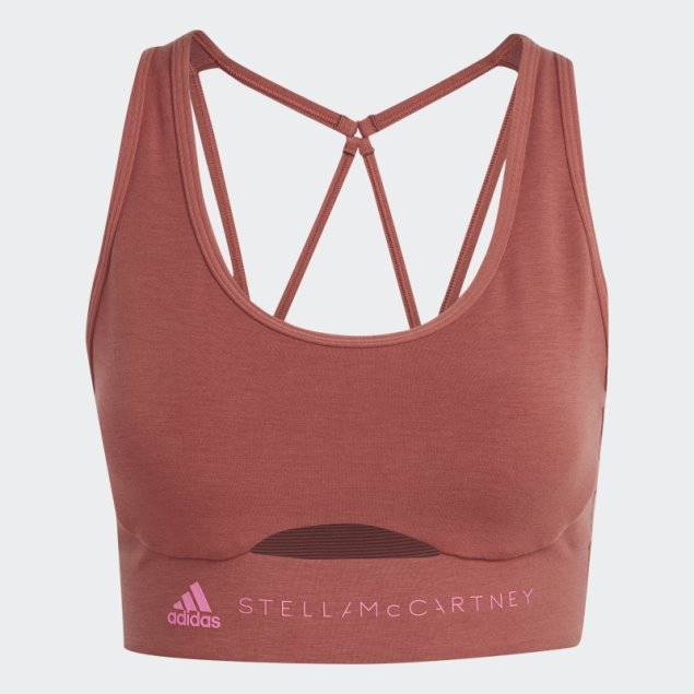 Adidas By Stella Mccartney Sujetador De Sujeción Media Truestrength Sepia Caliente