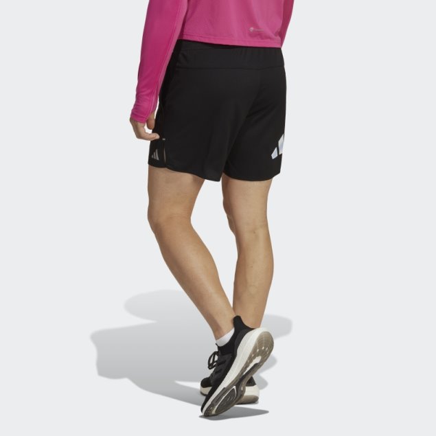 Shorts Negros Con Logo De 3 Barras Adidas Run Icons