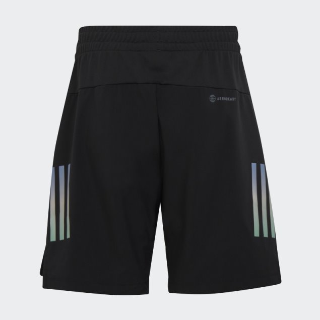 Negro Adidas Aeroready 3 Rayas Shorts Tejidos