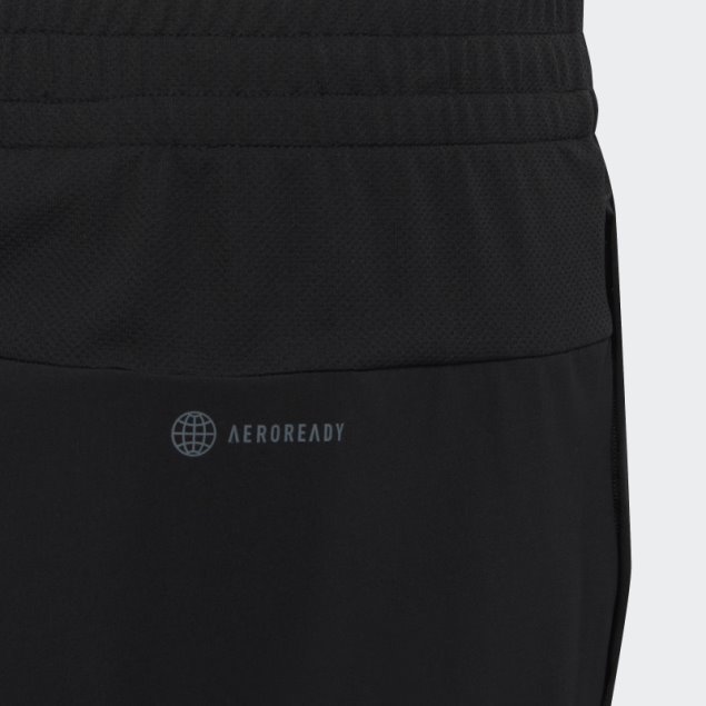 Negro Adidas Aeroready 3 Rayas Shorts Tejidos