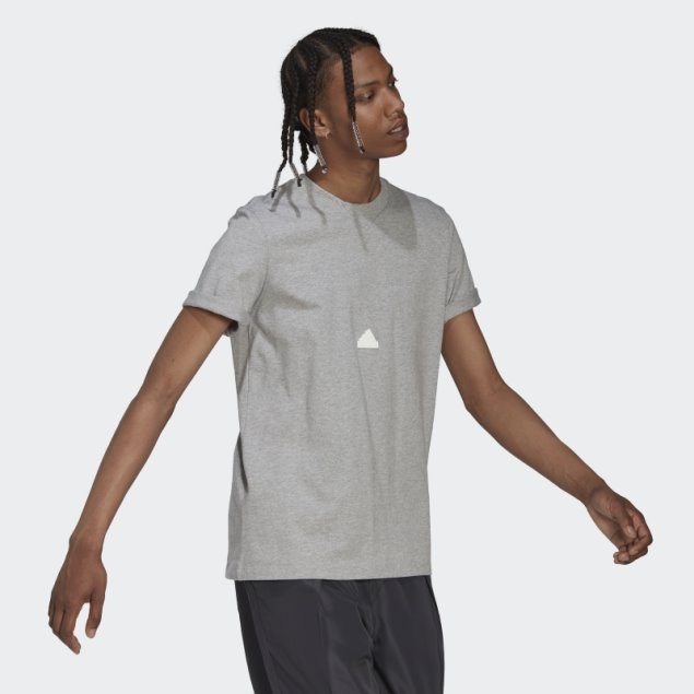 Camiseta Clásica Gris Medio Adidas