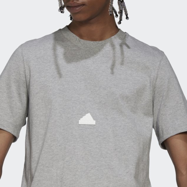 Camiseta Clásica Gris Medio Adidas