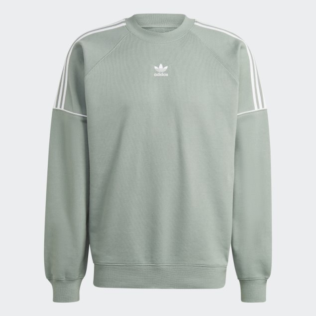 Sudadera Adidas Rekive Crew Verde Plata Moda