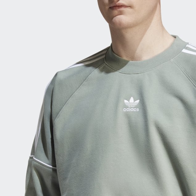 Sudadera Adidas Rekive Crew Verde Plata Moda