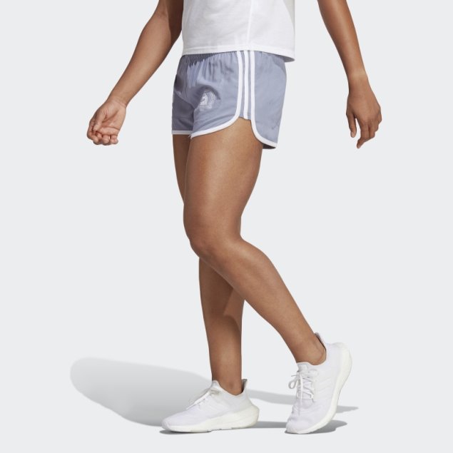 Pantalon Corto Adidas Boston Marathon 2023 M20 Plata Violeta