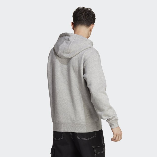 Adidas All Szn Fleece Graphic Sudadera Con Capucha Gris Medio