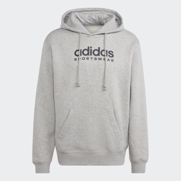 Adidas All Szn Fleece Graphic Sudadera Con Capucha Gris Medio