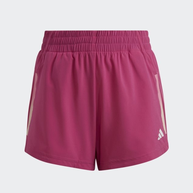 Shorts Fucsia Adidas Training Aeroready De Tiro Alto Tejido Con 3 Rayas