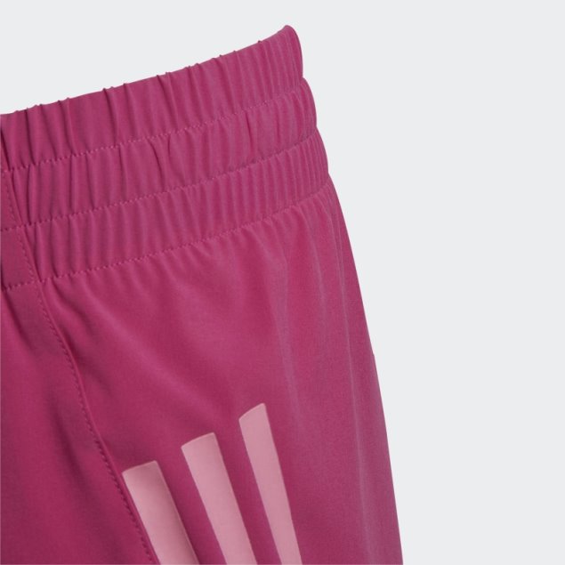 Shorts Fucsia Adidas Training Aeroready De Tiro Alto Tejido Con 3 Rayas