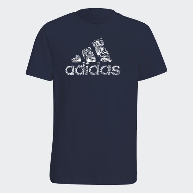 Camiseta Adidas Logo Of Sport Para Niños Azul Marino