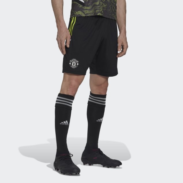 Negro Adidas Manchester United Condivo 22 Pantalones Cortos De Entrenamiento