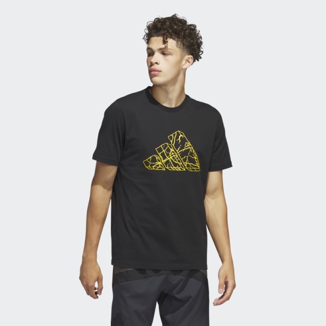 Adidas Pass Rock Basketball Graphic Camiseta Negra