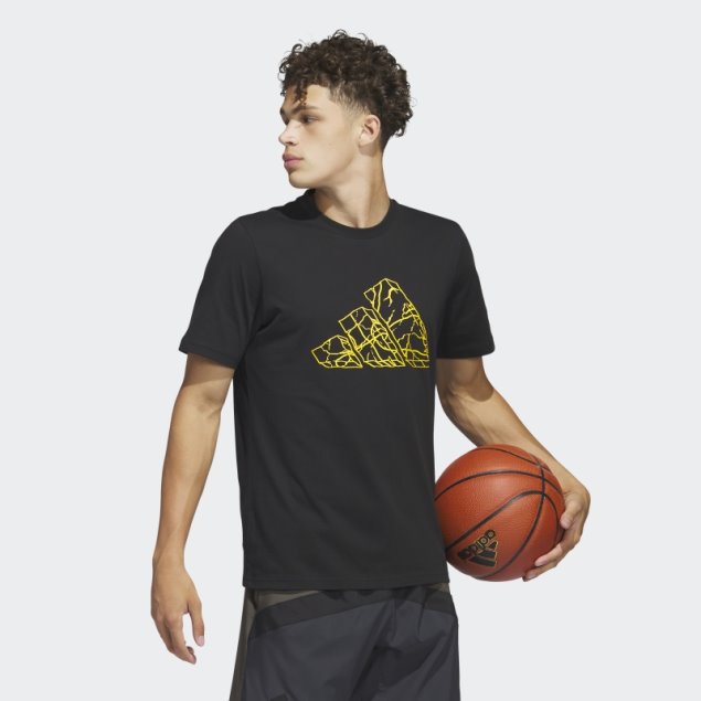 Adidas Pass Rock Basketball Graphic Camiseta Negra