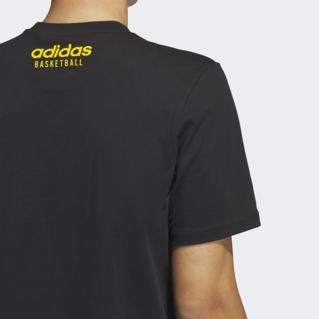 Adidas Pass Rock Basketball Graphic Camiseta Negra