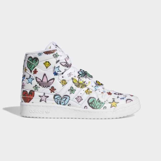 Jeremy Scott Forum 84 Hola Mono Zapatos Blanco Adidas