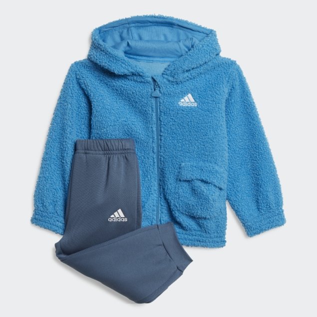 Conjunto De Jogger Con Capucha Y Forro Polar (género Neutral) Azul Adidas