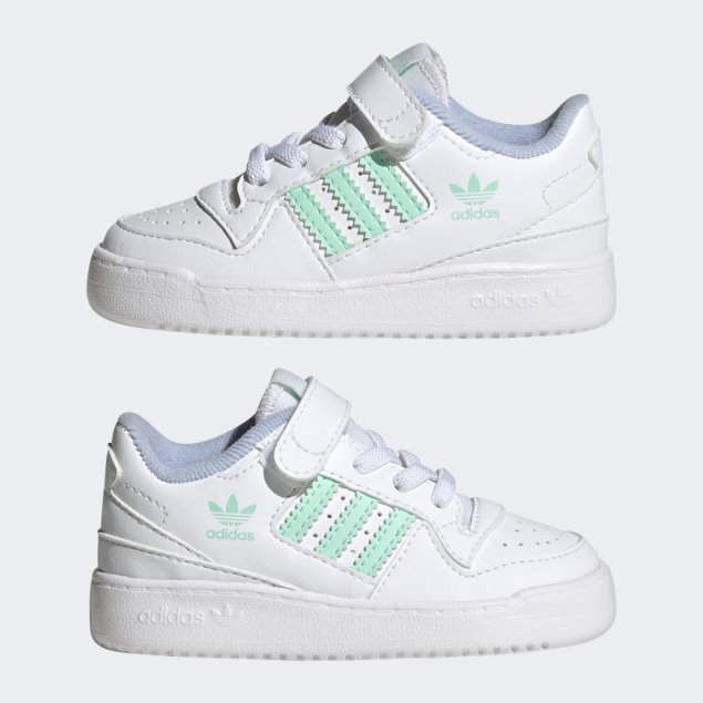 Zapatillas Adidas Forum Bajas Blancas/verdes/azules