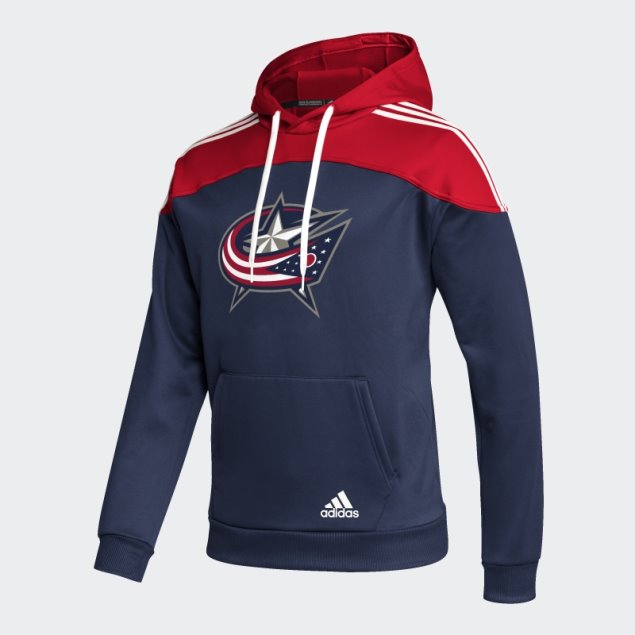 Adidas Chaquetas Azules Sudadera Con Capucha Roja