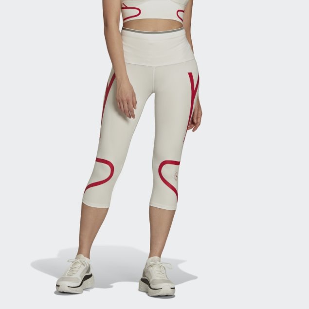 Blanco Adidas By Stella Mccartney Truepace Heat.rdy 3/4 Mallas Para Correr Moda