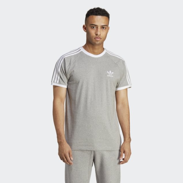 Camiseta Gris Medio Adidas Adicolor Classics 3-stripes