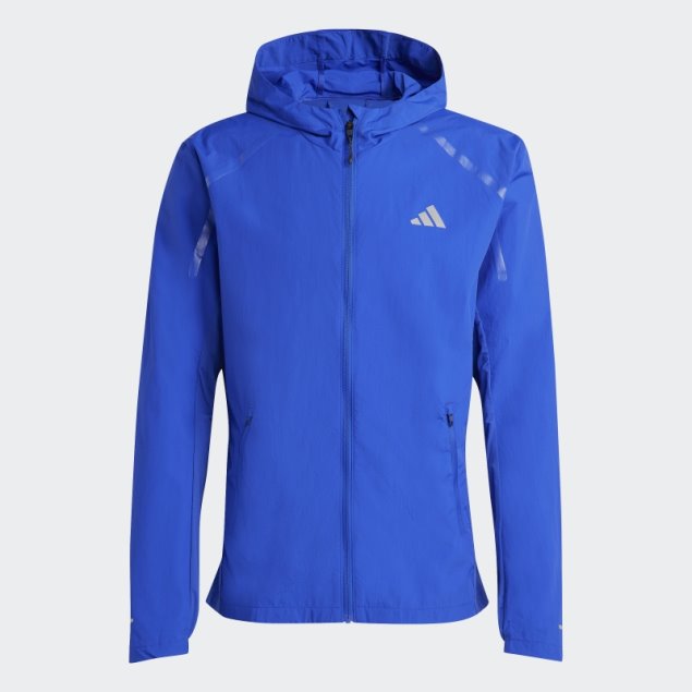 Chamarra De Calentamiento Adidas Azul Maratón