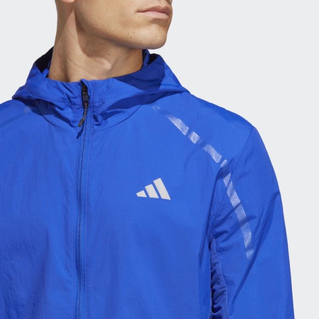 Chamarra De Calentamiento Adidas Azul Maratón