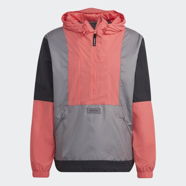 Cortavientos Adidas Adventure Block Gris Caliente