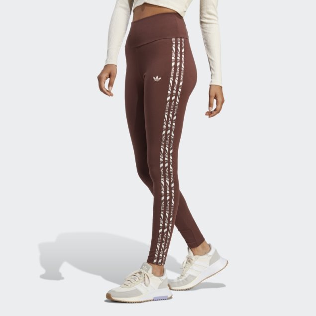 Legging Con Estampado Animal Abstracto De Adidas Auburn