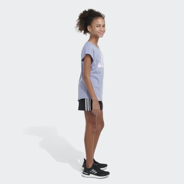 Camiseta Ss Essential Adidas Plata Violeta