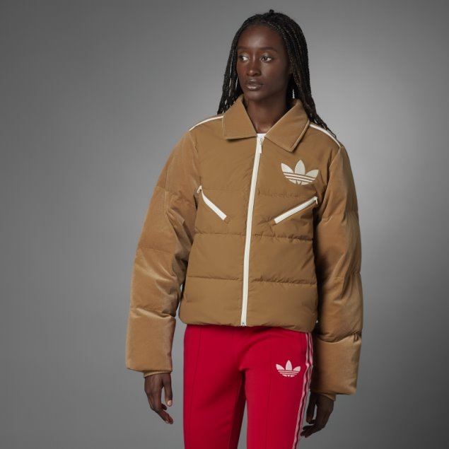 Chaqueta Acolchada De Terciopelo Marrón Desert Adicolor 70s De Adidas