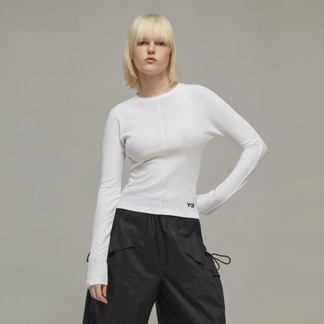 Adidas Y-3 Camiseta Ajustada De Manga Larga