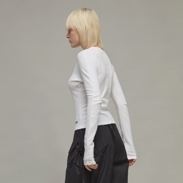 Adidas Y-3 Camiseta Ajustada De Manga Larga