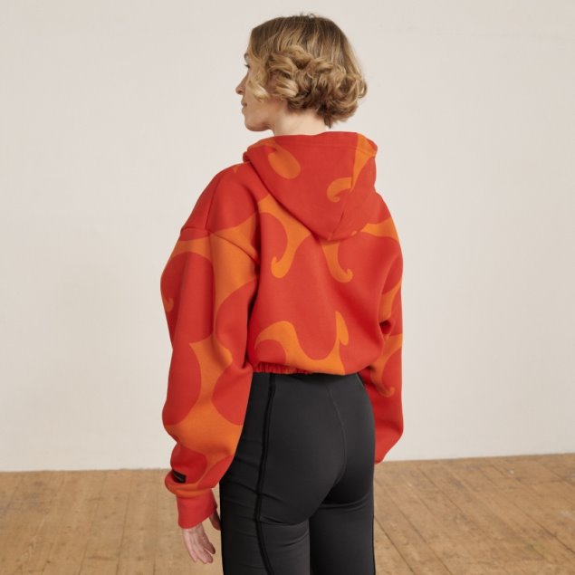 Sudadera Corta Marimekko Naranja Adidas