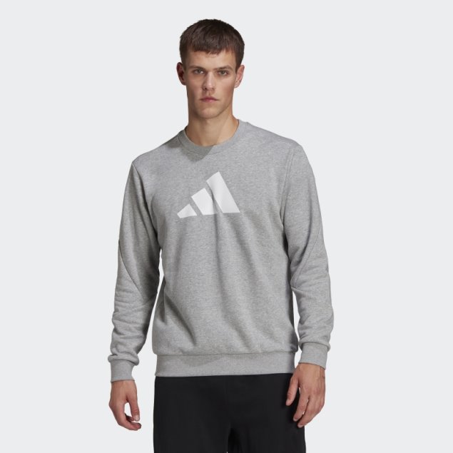 Sudadera Adidas Future Icons Crew Gris Medio