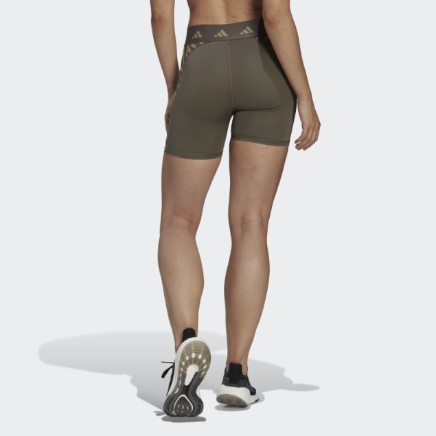 Leggings Cortos De Cintura Alta Con Cebra Techfit De Branch Hyperglam Adidas