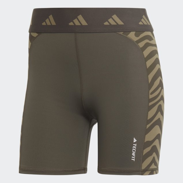 Leggings Cortos De Cintura Alta Con Cebra Techfit De Branch Hyperglam Adidas