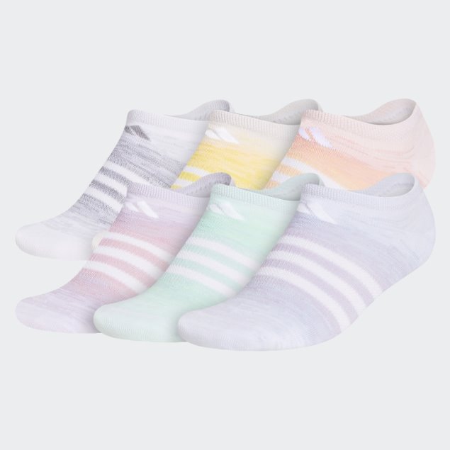 Calcetines Blancos Adidas Ombre No-show 6 Pares