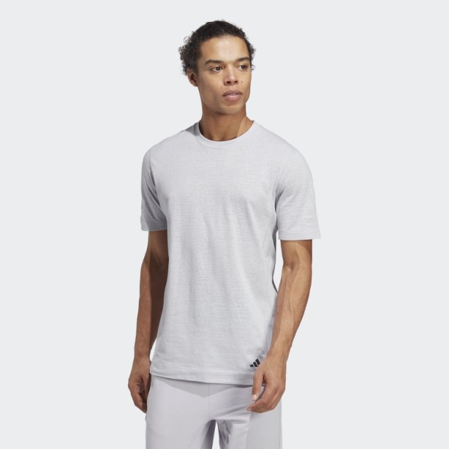 Adidas Camiseta Gris De Entrenamiento De Yoga