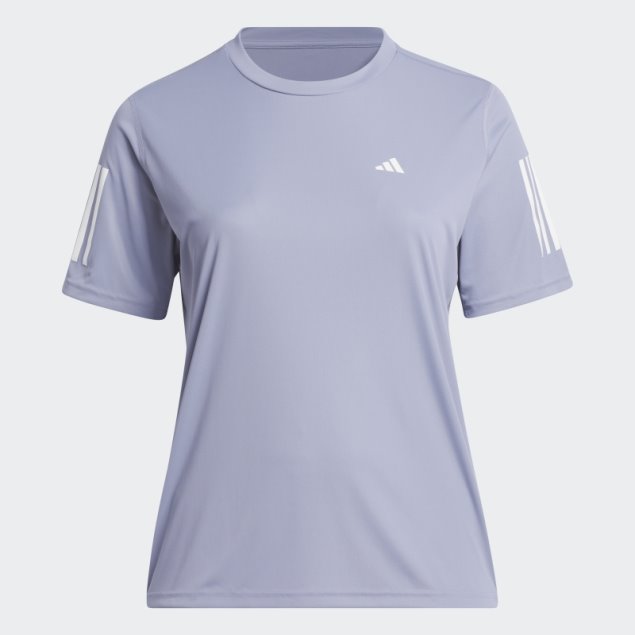Adidas Camiseta Violeta Plateada Own The Run (talla Grande)