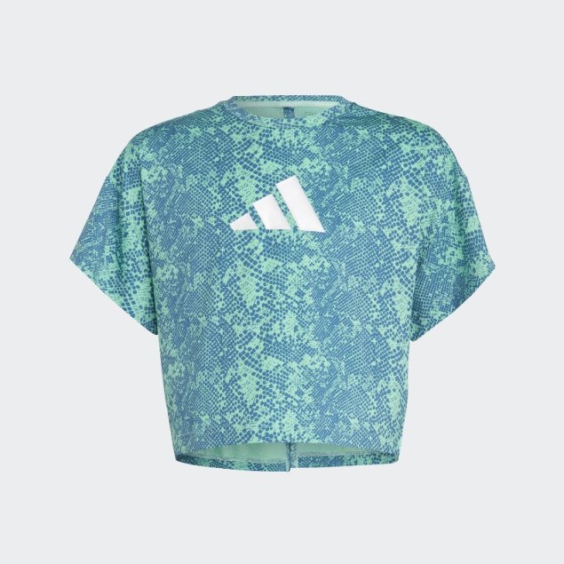 Camiseta Verde Aeroready Animal Print Adidas