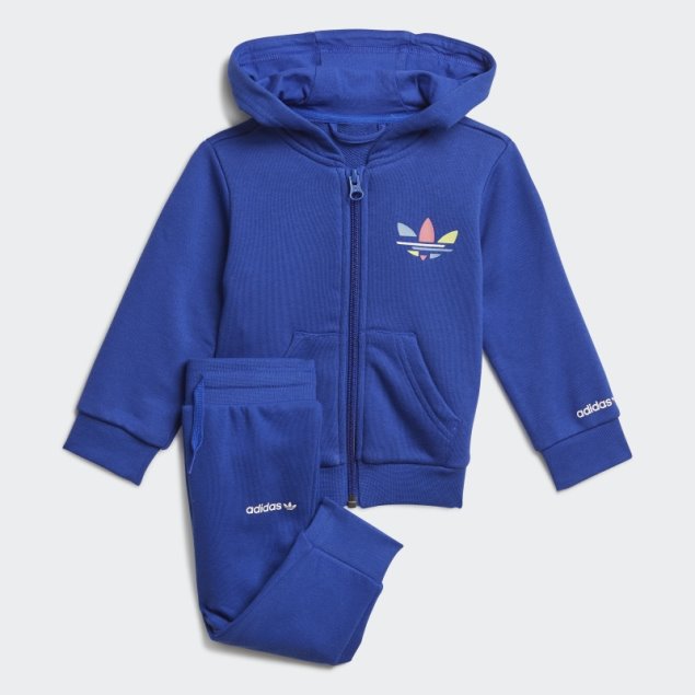Conjunto De Sudadera Con Capucha Y Cremallera Completa Adicolor Adidas Bold Blue